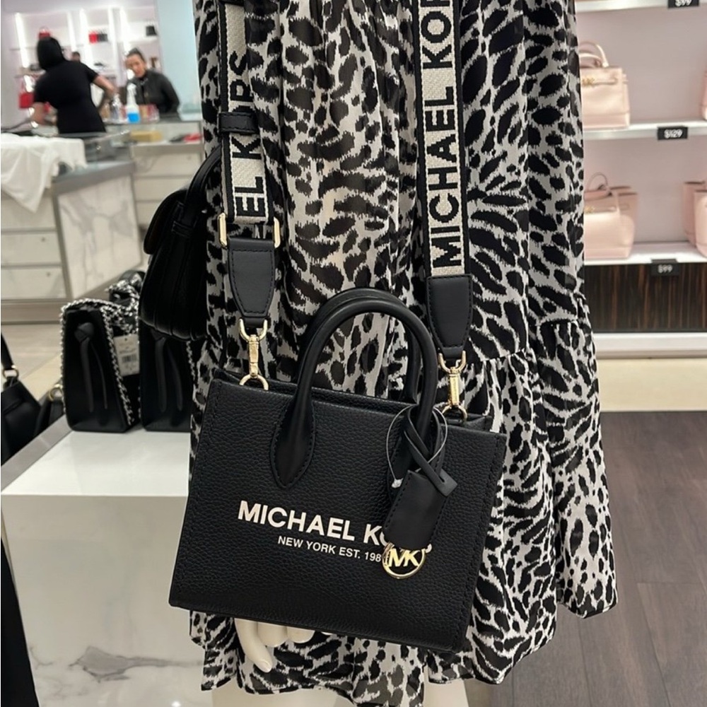 MICHAEL KORS Mirella Extra-Small Shopper XBody Crossbody Bag NWT Black color - Picture 14 of 14